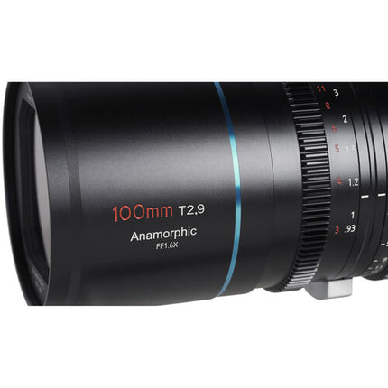 Sirui 100mm T2.9 Lente Anamórfica Full-Frame E-Mount Filtro 82mm