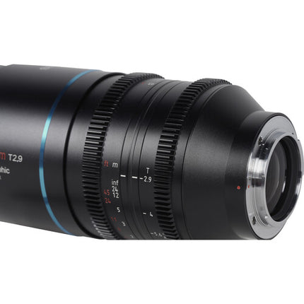 Sirui 100mm T2.9 Lente Anamórfica Full-Frame E-Mount Filtro 82mm