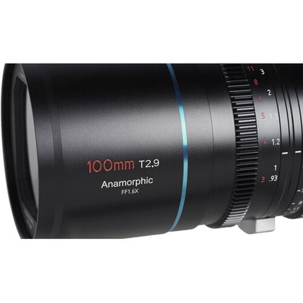 Sirui 100mm T2.9 Anamórfico para sensor Full-Frame con Iris 13 hojas y profundidad mínima 3.1'