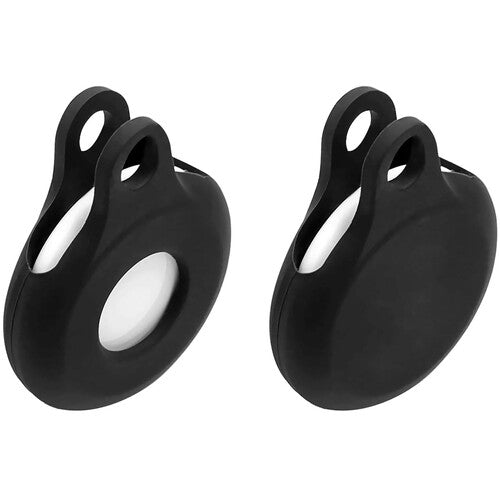 Sahara Case EasyClip Funda de Silicona para Apple AirTag Negra resistente y con clip para llaves