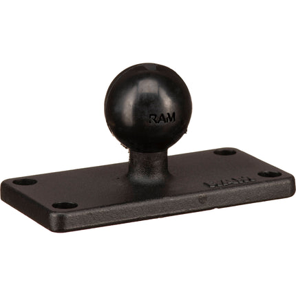 RAM Mounts Base de Montaje con Bola de 1 Pulgada y Placa Rectangular de Aluminio