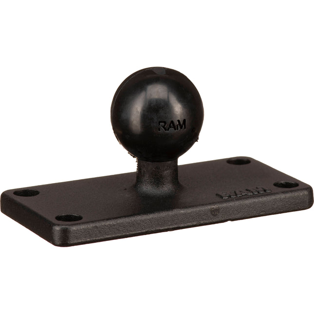 RAM Mounts Base de Montaje con Bola de 1 Pulgada y Placa Rectangular de Aluminio