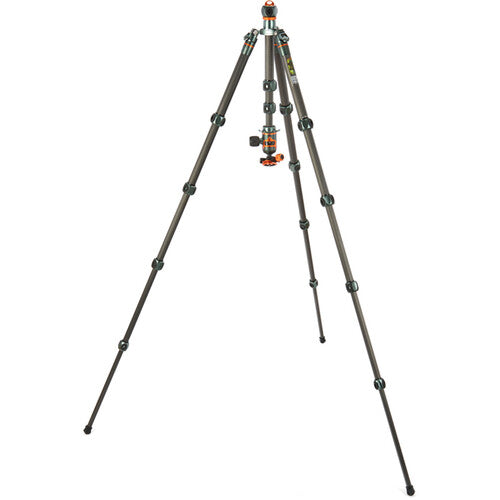3 Legged Thing Legends Bucky Tripode Fibra de Carbono 76.6 Pulgadas 66 lb Capacidad con Cabezal AirHed VU Gris