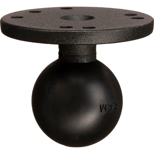 RAM Mounts Base Redonda 2.5" con Patrón de Agujeros AMPS y Bola 1.5" de Aluminio Marino