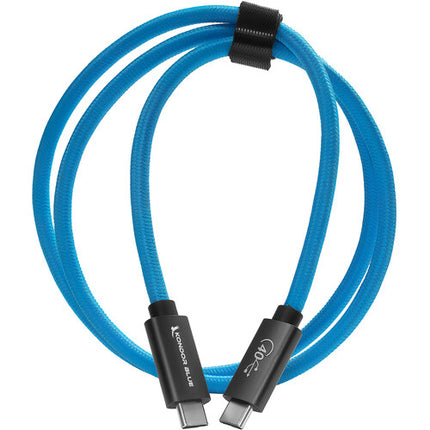 Kondor Blue Cable USB-C 3 Pies 40 Gb/s 5A 100W Garantía Limitada