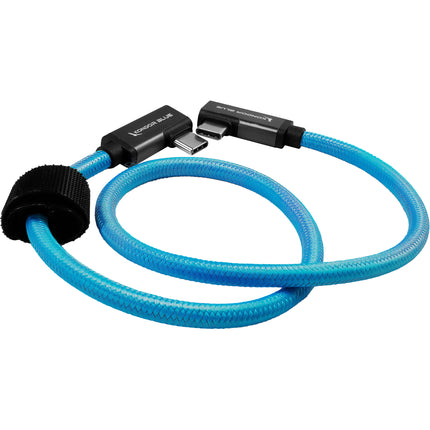 Kondor Blue Cable USB-C 18 Pulgadas Doble Ángulo 10 Gb/s 100W