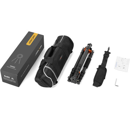 K&F Concept D225C2 Trípode de Fibra de Carbono 55.5" con Cabeza de Bola Arca y Monopié