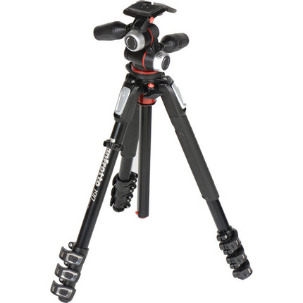 Manfrotto MK190XPRO4-3W Trípode de Aluminio con Cabezal 3 Vías 68.1" Altura Máxima 26.5 lb Carga