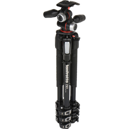 Manfrotto MK190XPRO4-3W Trípode de Aluminio con Cabezal 3 Vías 68.1" Altura Máxima 26.5 lb Carga