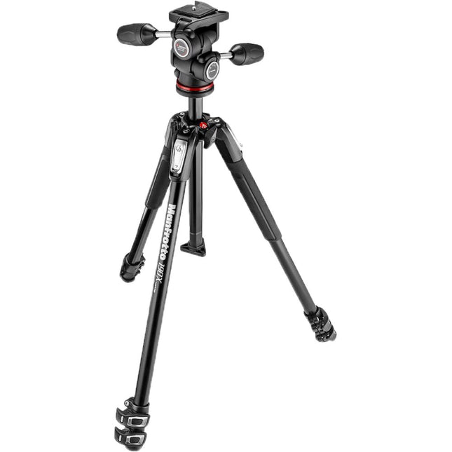 Manfrotto MK190X3-3W1 Trípode de Aluminio 67.7" con Cabezal 3-Way Pan/Tilt