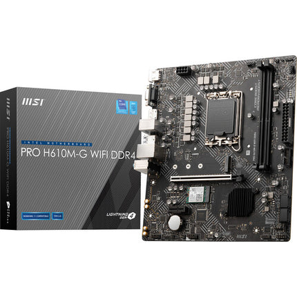 MSI PRO H610M-G WIFI Placa base Micro-ATX LGA 1700 DDR4 2x SATA 1x M.2