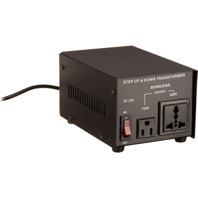 Sevenstar ST-750 Transformador 750W 110-240V con Adaptador EU US y Fusibles de Repuesto