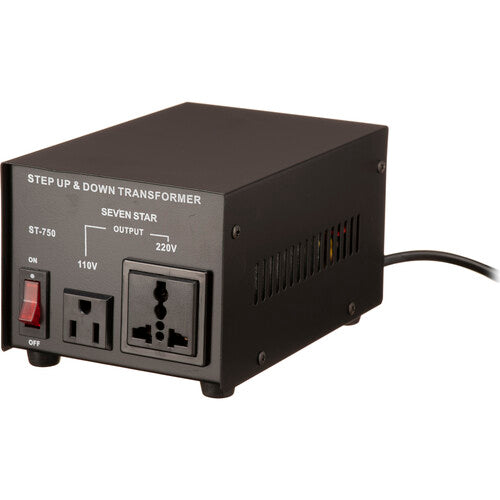 Sevenstar ST-750 Transformador 750W 110-240V con Adaptador EU US y Fusibles de Repuesto