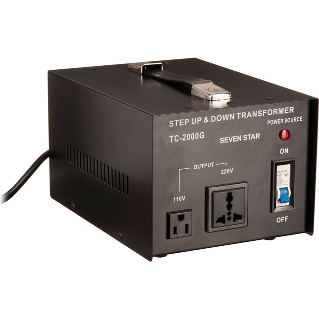 Sevenstar TC-2000 Transformador Step Up Down 2000W Indicador LED 2 Fusibles Repuestos