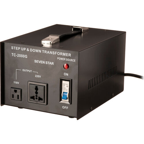 Sevenstar TC-2000 Transformador Step Up Down 2000W Indicador LED 2 Fusibles Repuestos