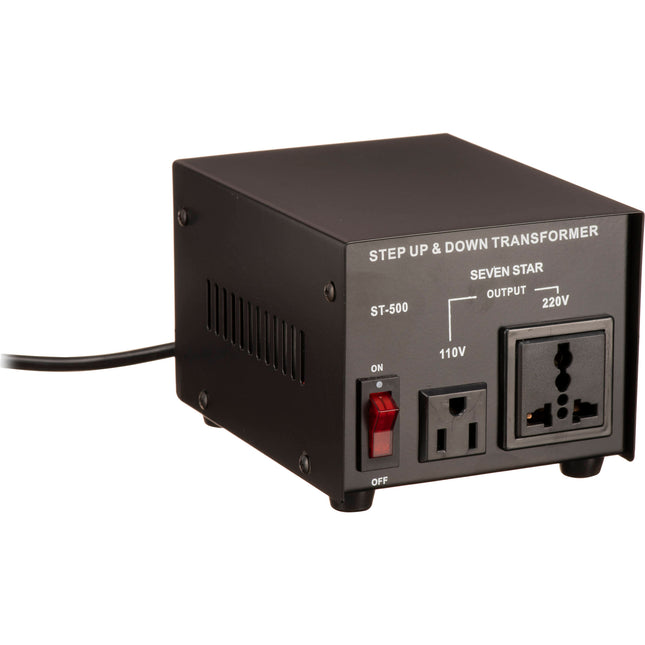 Sevenstar ST-500 Transformador 500W Voltaje 110-240V Incluye Adaptadores y Fusibles