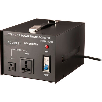 Sevenstar TC-3000 Transformador 3000W Dual Voltaje con Fusibles Repuestos
