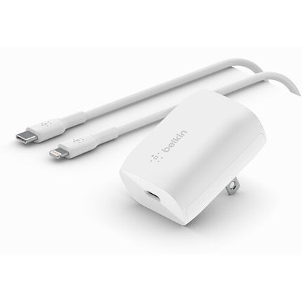 Belkin BoostCharge Cargador Pared USB-C PD 20W con Cable USB-C Lightning 1 m