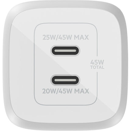 Belkin BoostCharge Pro 45W Cargador de Pared Dual USB-C GaN 2 Puertos