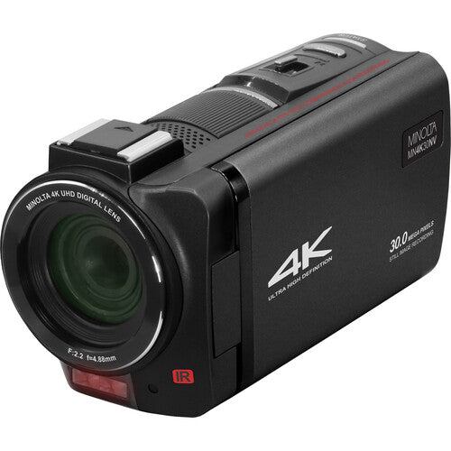 Minolta MN4K30NV Cámara de Video UHD 4K Visión Nocturna 13MP 30MP Pantalla 3 Pulgadas