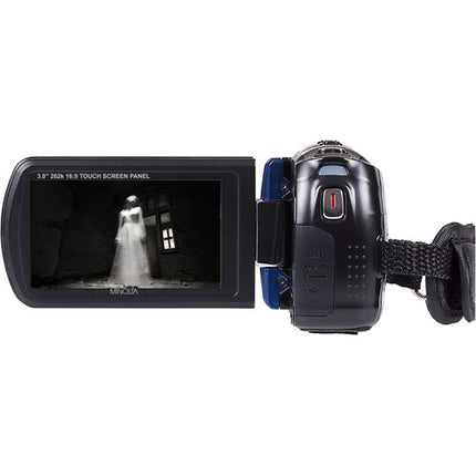 Minolta MN80NV Cámara Digital Full HD Visión Nocturna Azul 1080p 35' IR 16GB Kit Completo