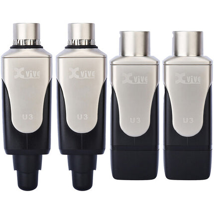 Xvive Audio U3D Sistema Inalámbrico Dual para Micrófonos y Monitores Activos 2.4 GHz rango 90 pies batería recargable 5 horas