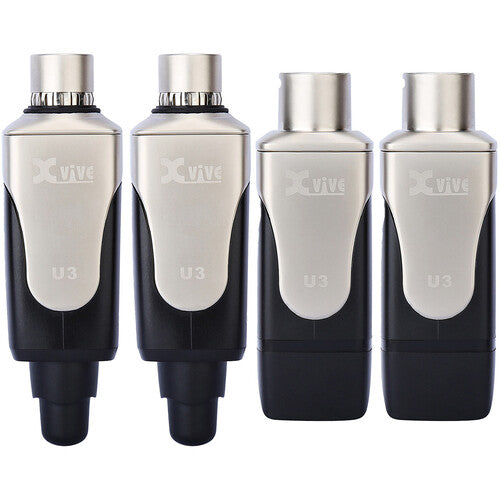 Xvive Audio U3D Sistema Inalámbrico Dual para Micrófonos y Monitores Activos 2.4 GHz rango 90 pies batería recargable 5 horas