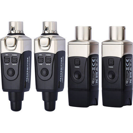 Xvive Audio U3D Sistema Inalámbrico Dual para Micrófonos y Monitores Activos 2.4 GHz rango 90 pies batería recargable 5 horas