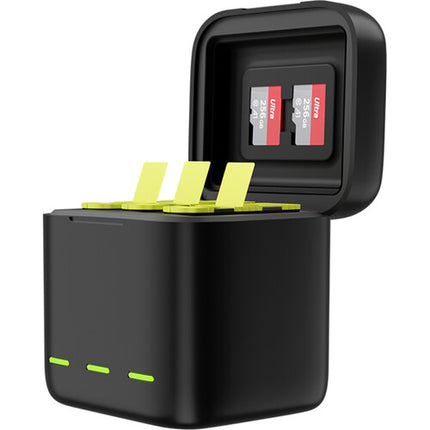 TELESIN Caja Cargadora LED con 3 Baterías 1750mAh para GoPro HERO9/10/11