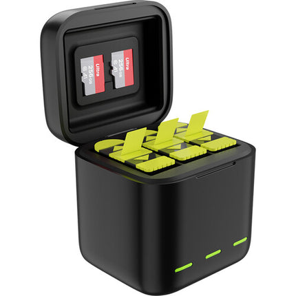 TELESIN Caja Cargadora LED con 3 Baterías 1750mAh para GoPro HERO9/10/11