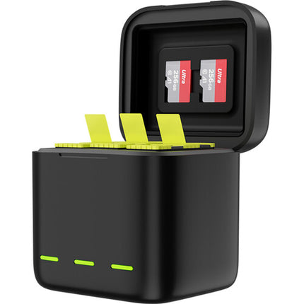 TELESIN Caja Cargadora LED con 3 Baterías 1750mAh para GoPro HERO9/10/11