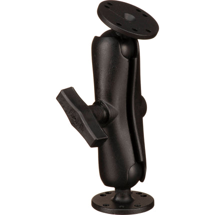 RAM Mounts soporte con bola de 1.5" y bases redondas AMPS de 2.5" doble articulación
