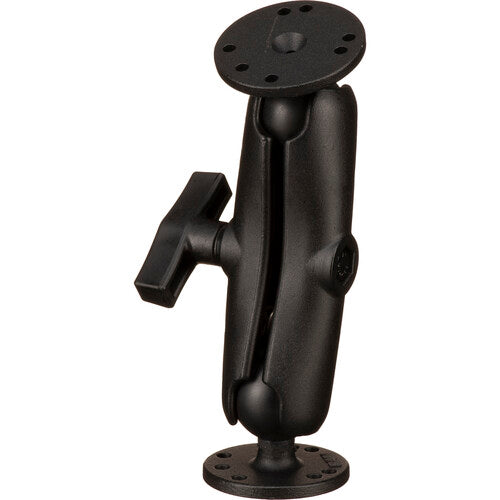RAM Mounts soporte con bola de 1.5" y bases redondas AMPS de 2.5" doble articulación
