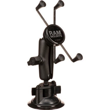 RAM Mounts Twist Lock Soporte con Ventosa 3.3" y X-Grip para Phones Grandes