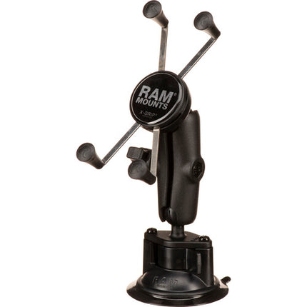 RAM Mounts Twist Lock Soporte con Ventosa 3.3" y X-Grip para Phones Grandes