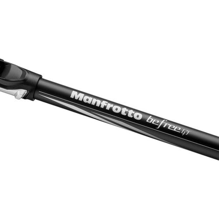 Manfrotto Befree GT Trípode de aluminio para viaje carga 12 kg altura 164 cm con cabezal 496 negro