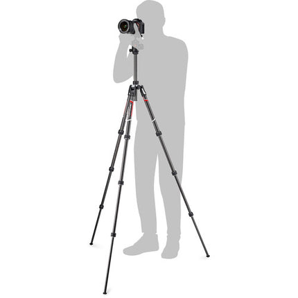 Manfrotto Befree GT trípode de fibra de carbono 64 cm capacidad 12 kg con cabeza 496 y bolsa acolchada