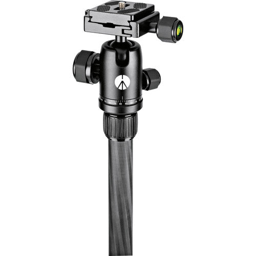 Manfrotto Element Trípode de Fibra de Carbono para Viaje Pequeño con Altura Máxima 143 cm y Carga 6 kg Negro