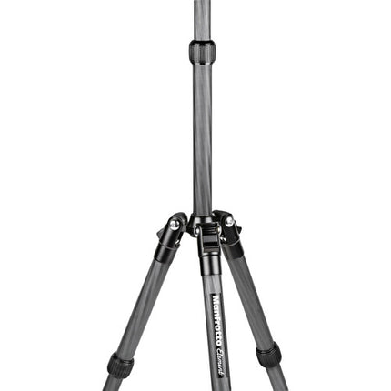 Manfrotto Element Trípode de Fibra de Carbono para Viaje Pequeño con Altura Máxima 143 cm y Carga 6 kg Negro