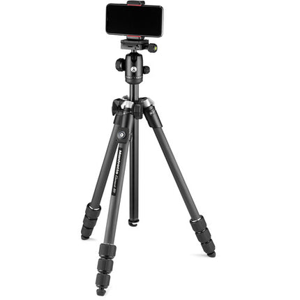 Manfrotto Element MII Tripié Carbono Bluetooth 63" Capacidad 8kg con Abrazadera Smartphone