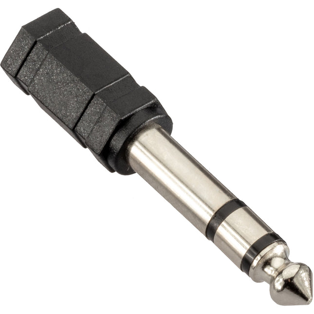 Pearstone AMP-3 Adaptador de Auriculares Estéreo 3.5mm a 1/4 con Revestimiento de Níquel