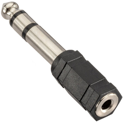 Pearstone AMP-3 Adaptador de Auriculares Estéreo 3.5mm a 1/4 con Revestimiento de Níquel