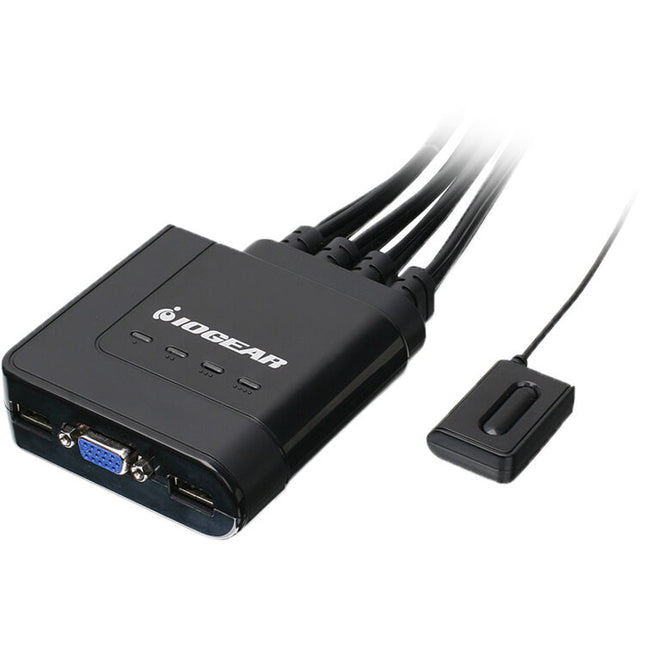 IOGEAR 4 Puertos USB Switch KVM con 4 Computadoras y Cables Integrados