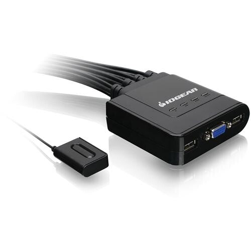 IOGEAR 4 Puertos USB Switch KVM con 4 Computadoras y Cables Integrados