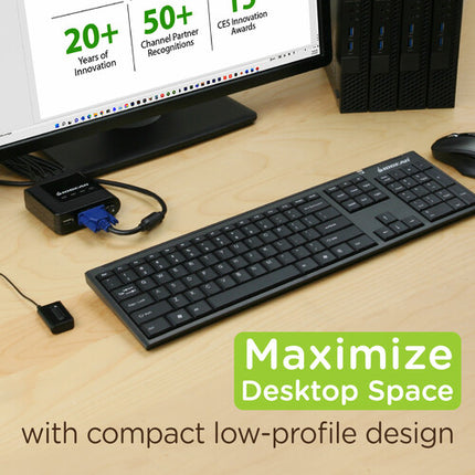 IOGEAR 4 Puertos USB Switch KVM con 4 Computadoras y Cables Integrados