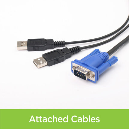 IOGEAR 4 Puertos USB Switch KVM con 4 Computadoras y Cables Integrados
