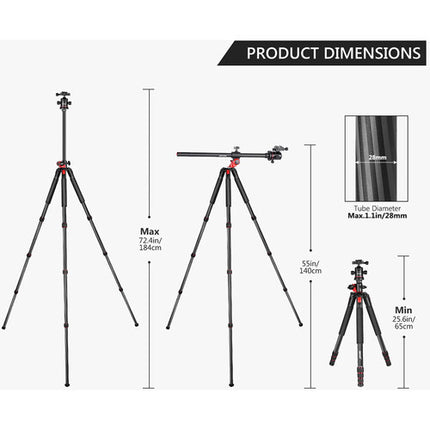 Neewer Tripode Monopode 2 en 1 72.4 pulgadas Capacidad 33 lb con Bolsa de Transporte