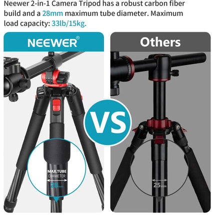 Neewer Tripode Monopode 2 en 1 72.4 pulgadas Capacidad 33 lb con Bolsa de Transporte