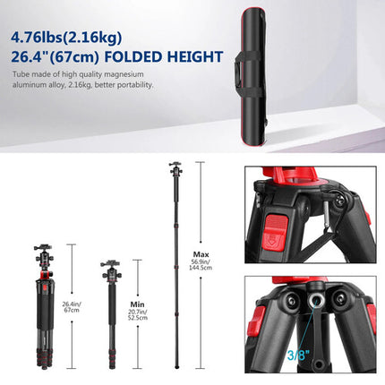 Neewer Tripode Monopode 2 en 1 72.4 pulgadas Capacidad 33 lb con Bolsa de Transporte