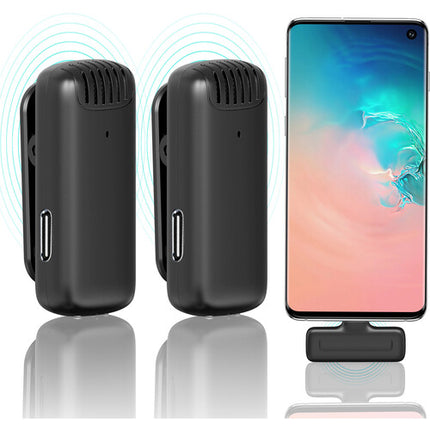 Ulanzi J12 Sistema de Micrófono Inalámbrico para 2 Personas con USB-C 6 Horas de Batería y Estuche de Carga
